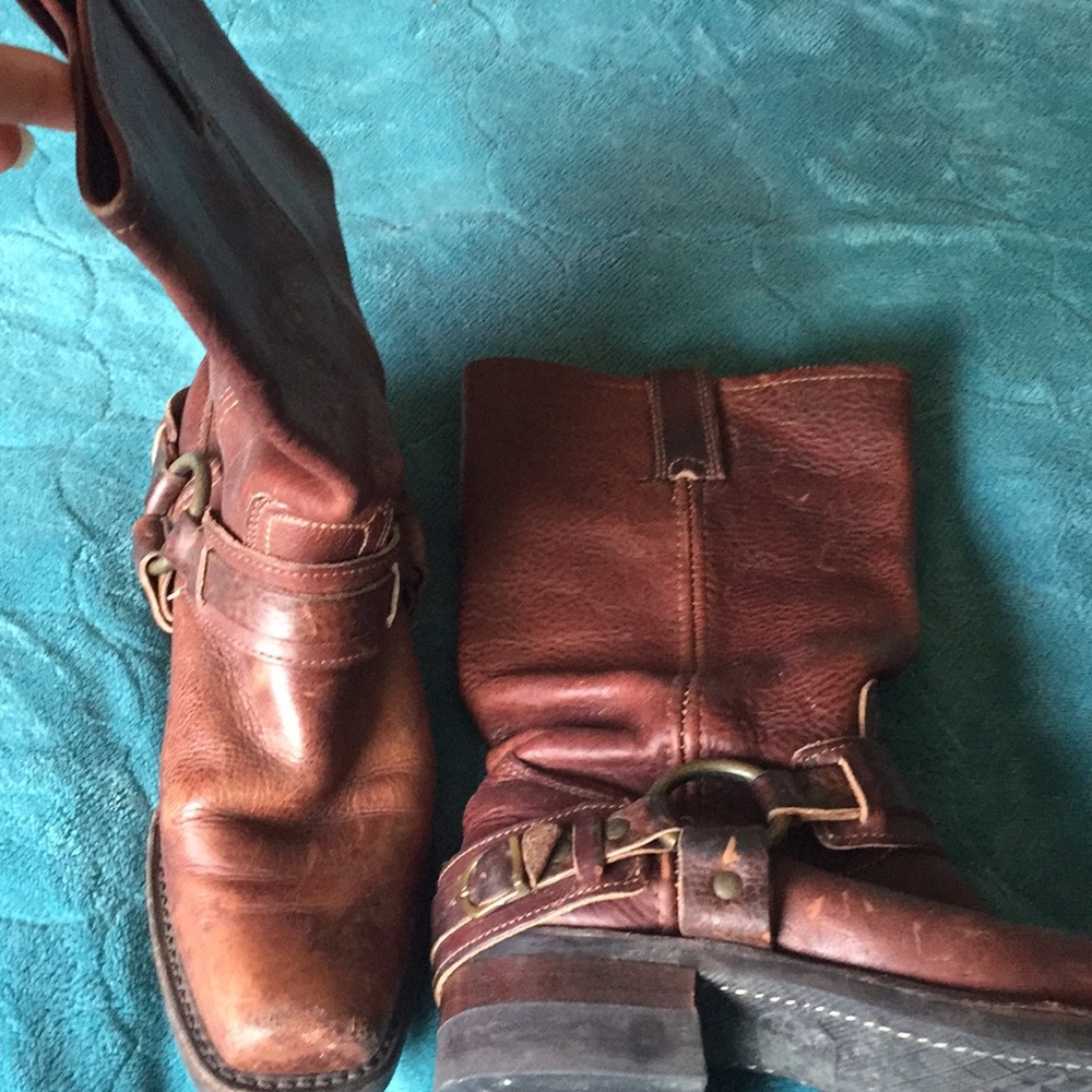 Brown leather Frye boots